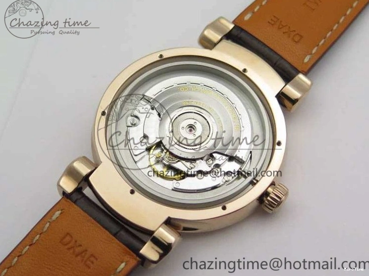 MIROTIME 0112 Da Vinci IW356601 RG TW 1:1 Best Edition White Dial On Brown Leather Strap A DailyWear 7237